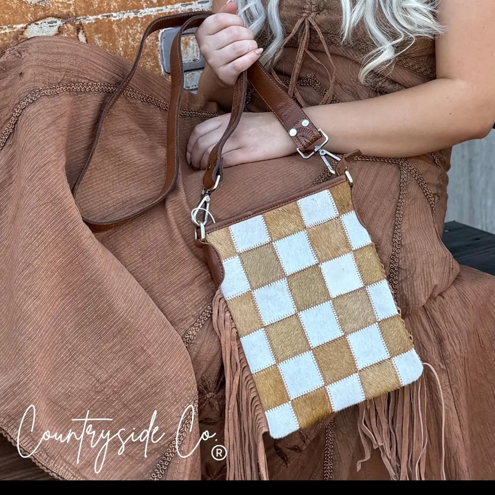 Countryside Co Stockdale Checkered Fringe Purse